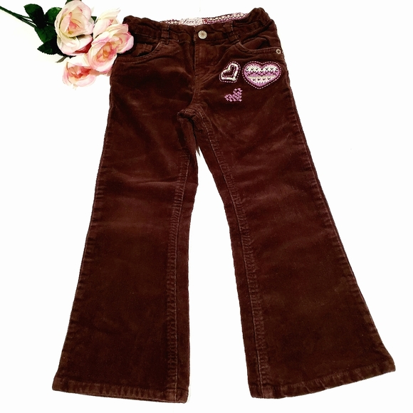 Levi's Flare Boot Cut Brown Corduroy Adjustable Waist Pants Size 5 Kids EUC - Picture 2 of 8
